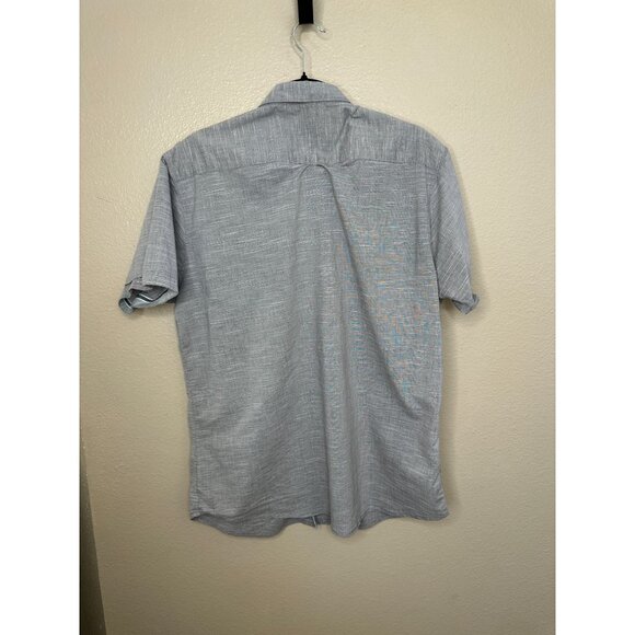 Pd & E Mens Grey Short Sleeve Button-Up Shirt XL‎ Stretch Fabric cotton tailored - Picture 3 of 7